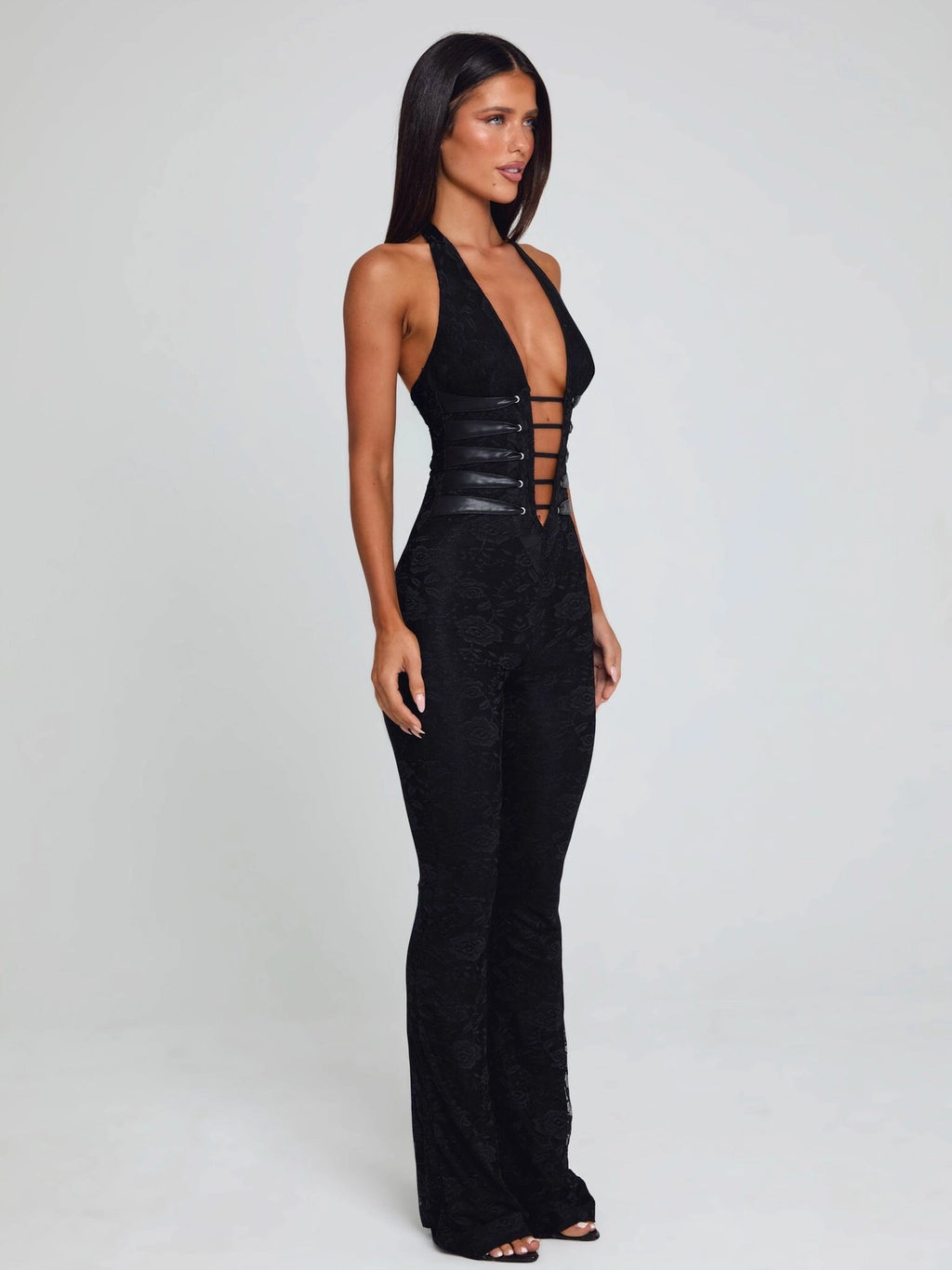 LaPose Sawyer Lace Mesh Jumpsuit