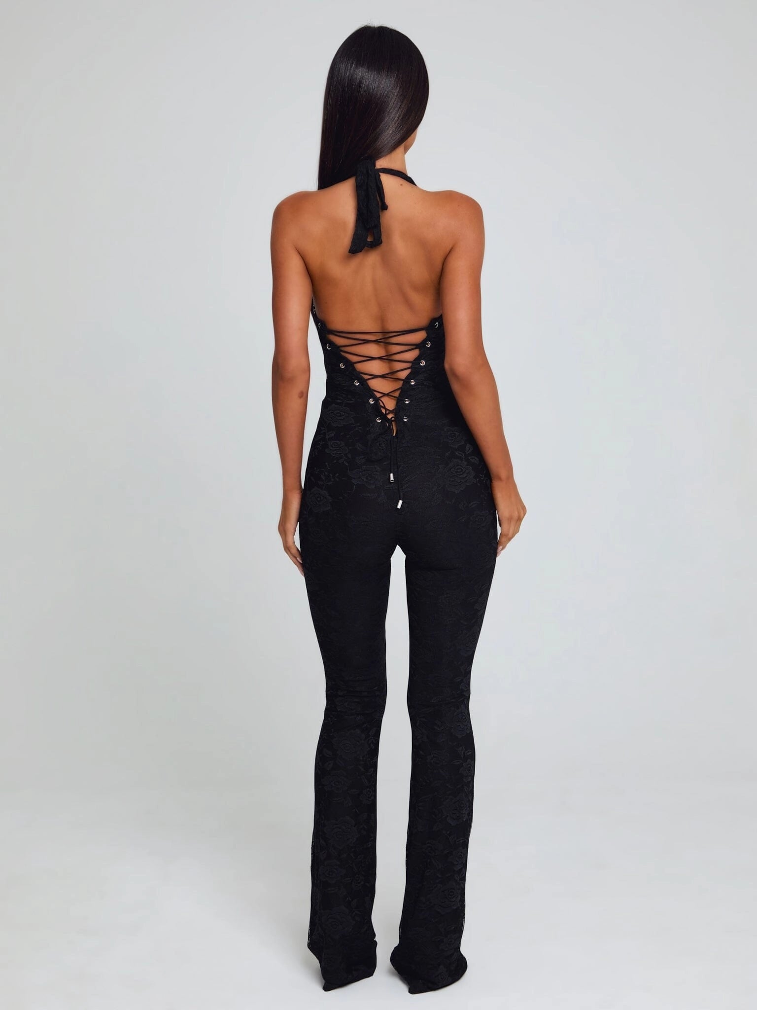 LaPose Sawyer Lace Mesh Jumpsuit