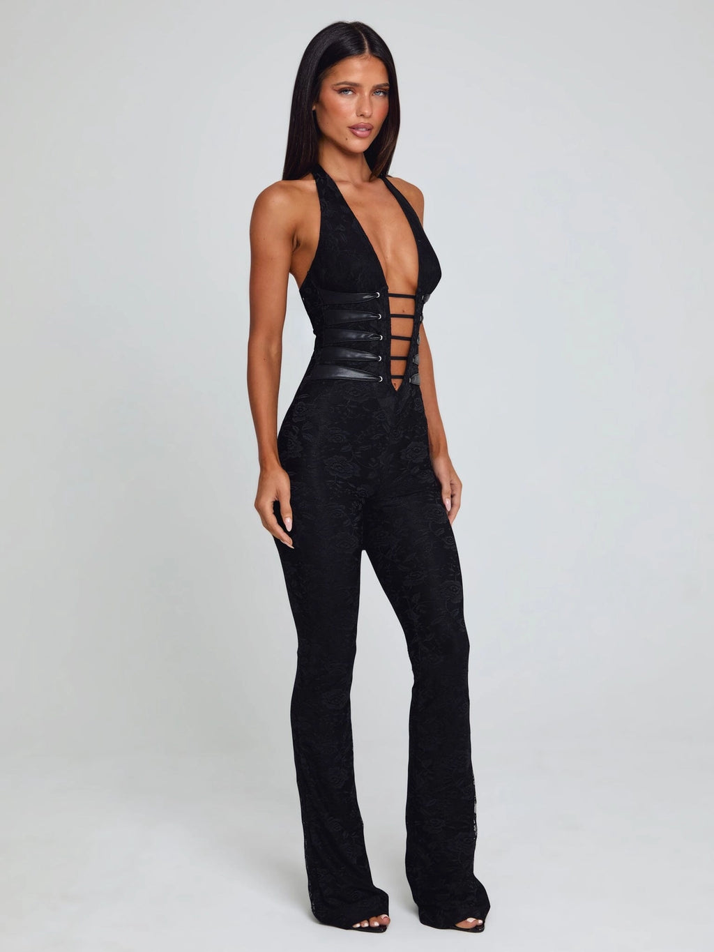 LaPose Sawyer Lace Mesh Jumpsuit