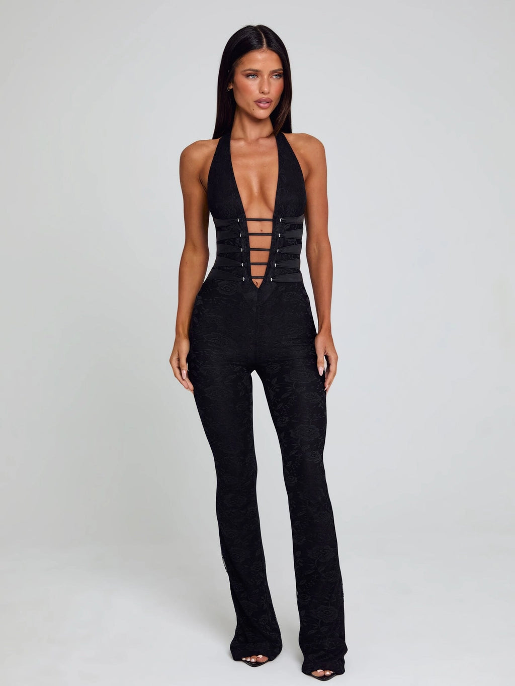 LaPose Sawyer Lace Mesh Jumpsuit
