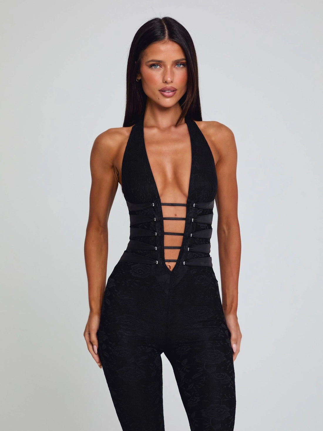 LaPose Sawyer Lace Mesh Jumpsuit