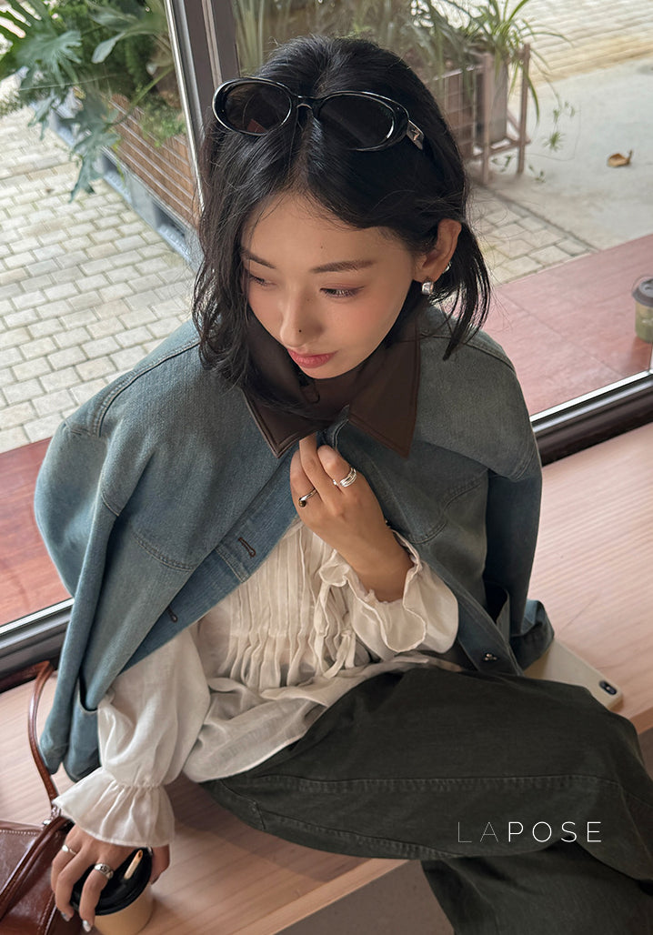 Saydee Panelled Washed Denim Jacket [ZNX55O97]