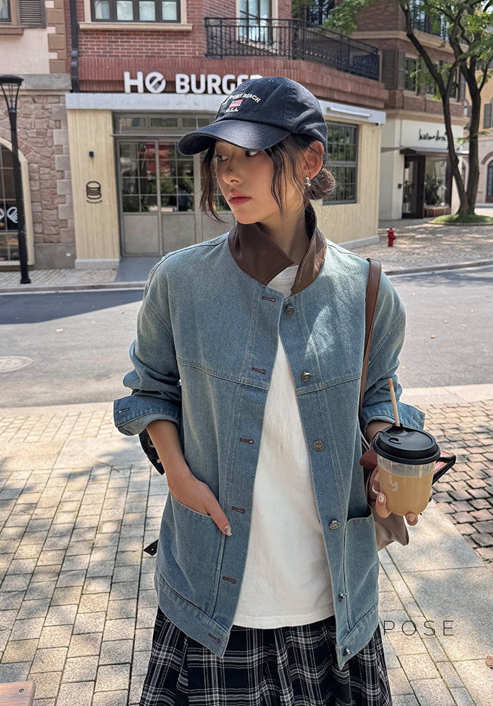 Saydee Panelled Washed Denim Jacket [ZYDULC9M]
