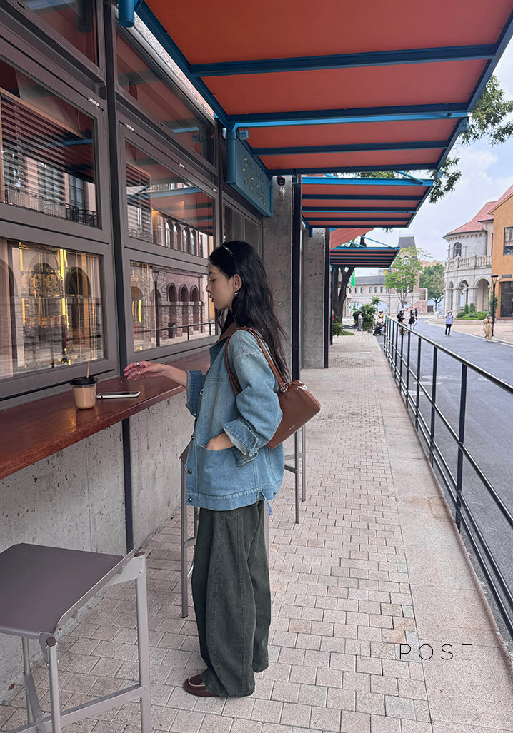 Saydee Panelled Washed Denim Jacket [7ADXH5OW]