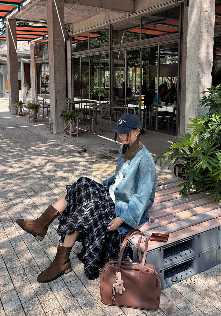 Saydee Panelled Washed Denim Jacket [MZKITVL2]