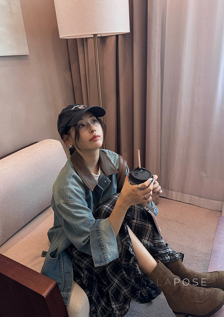 Saydee Panelled Washed Denim Jacket [4X4Q538X]