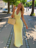 Scarlett Backless Halter Maxi Dress [IIMWB56H]