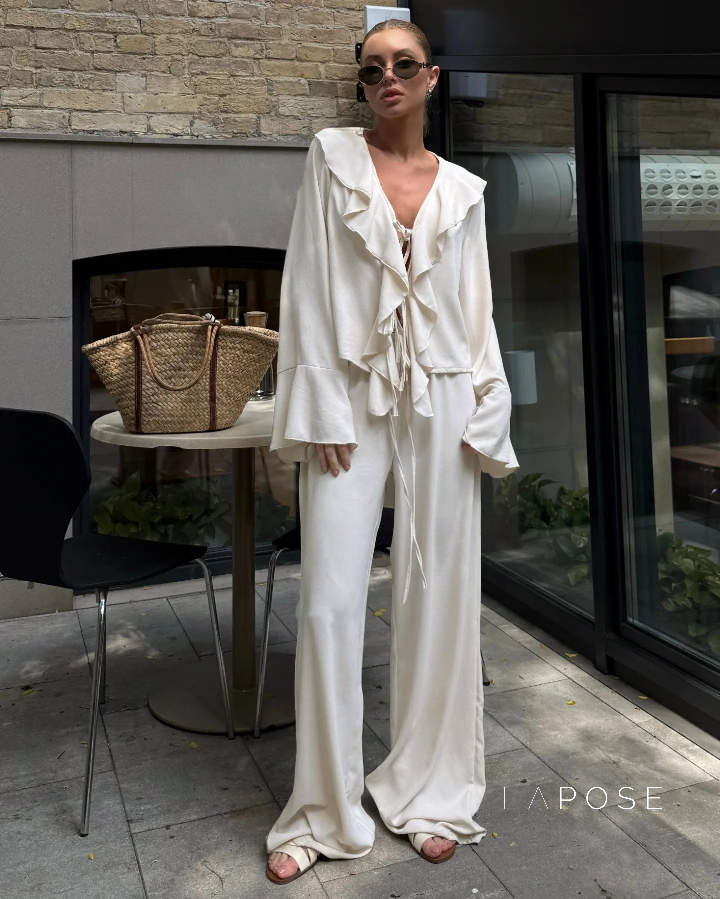 Sedona Ruffled Wide-Leg Pant Set [Z1SX5DAN]