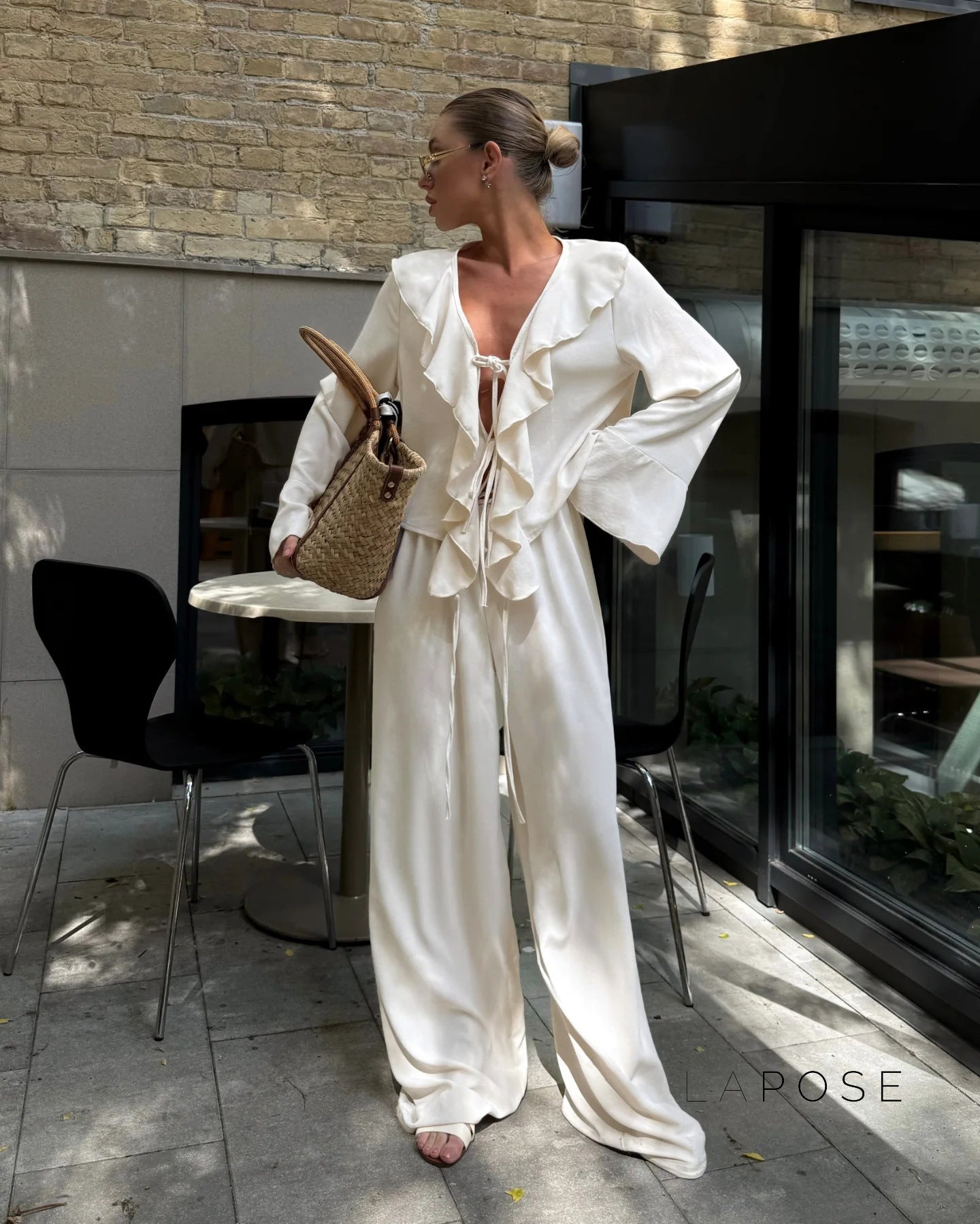 Sedona Ruffled Wide-Leg Pant Set [SLFZADJZ]