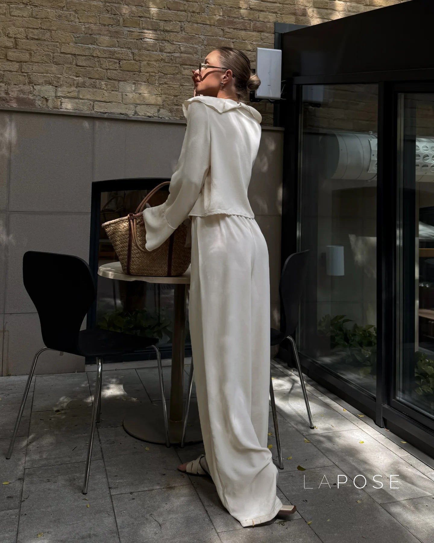 Sedona Ruffled Wide-Leg Pant Set [34IIHRFX]