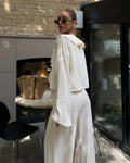 Sedona Ruffled Wide-Leg Pant Set [OV9YSF37]