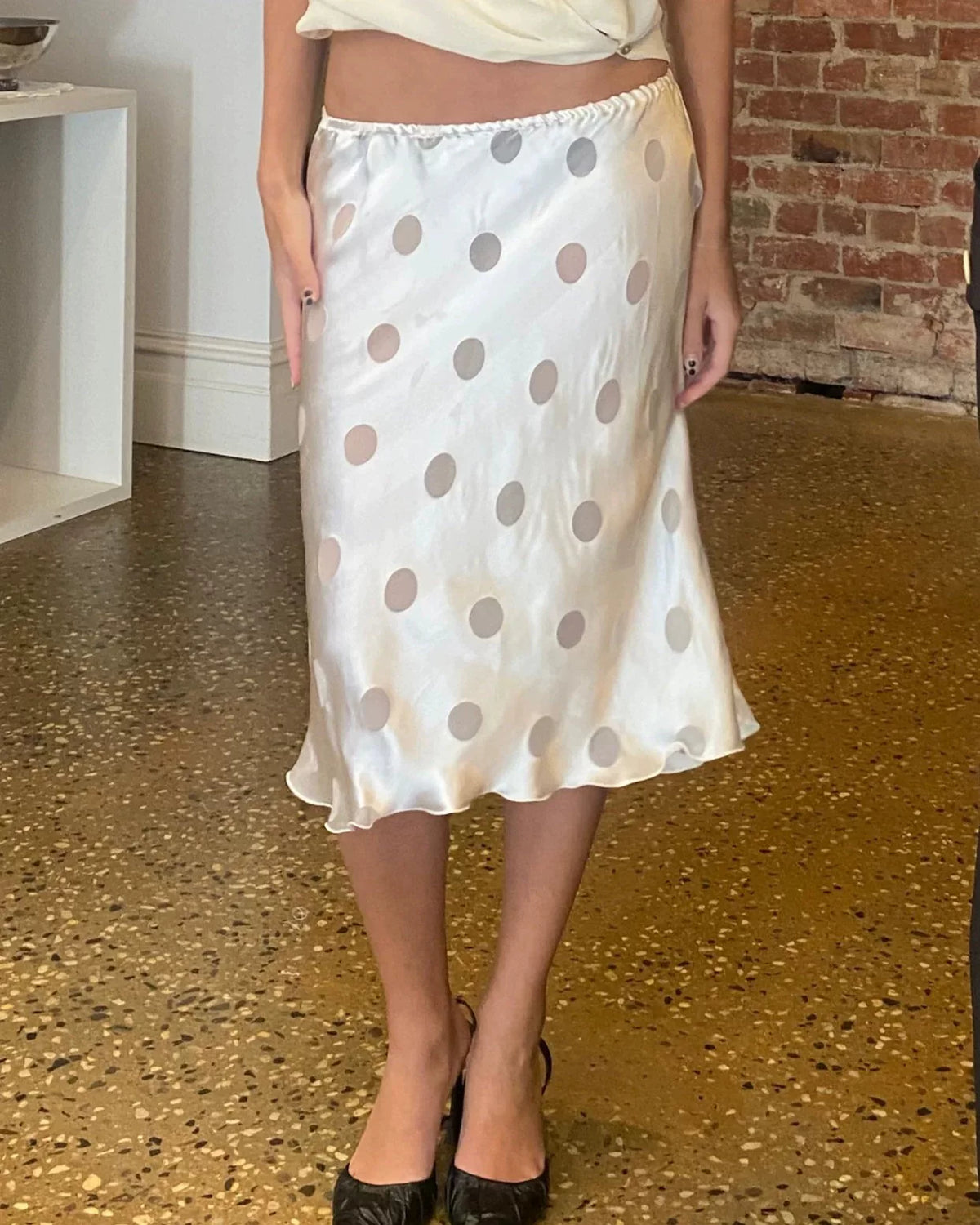 LaPose - Seerat Polka Dot Midi Skirt
