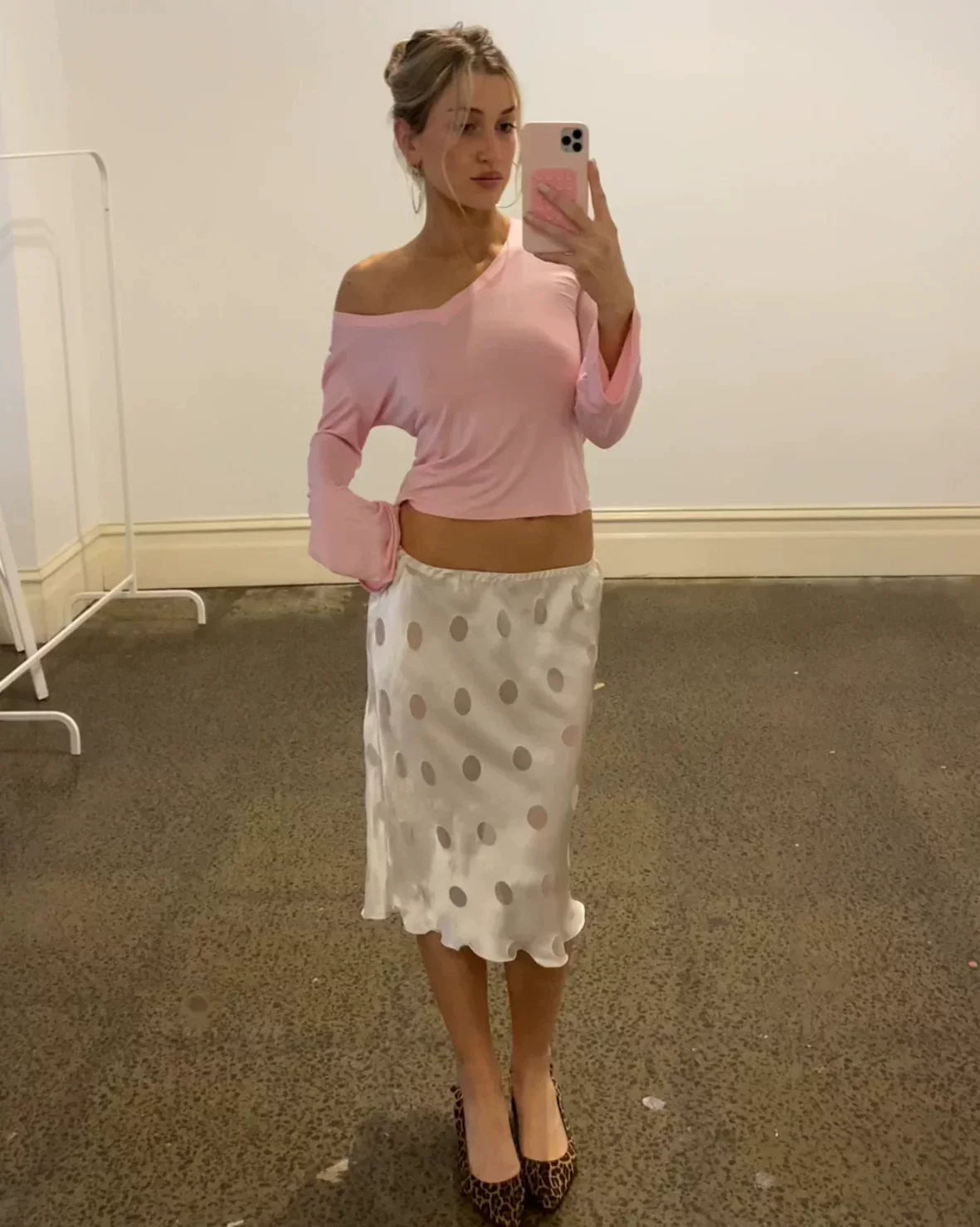 LaPose - Seerat Polka Dot Midi Skirt