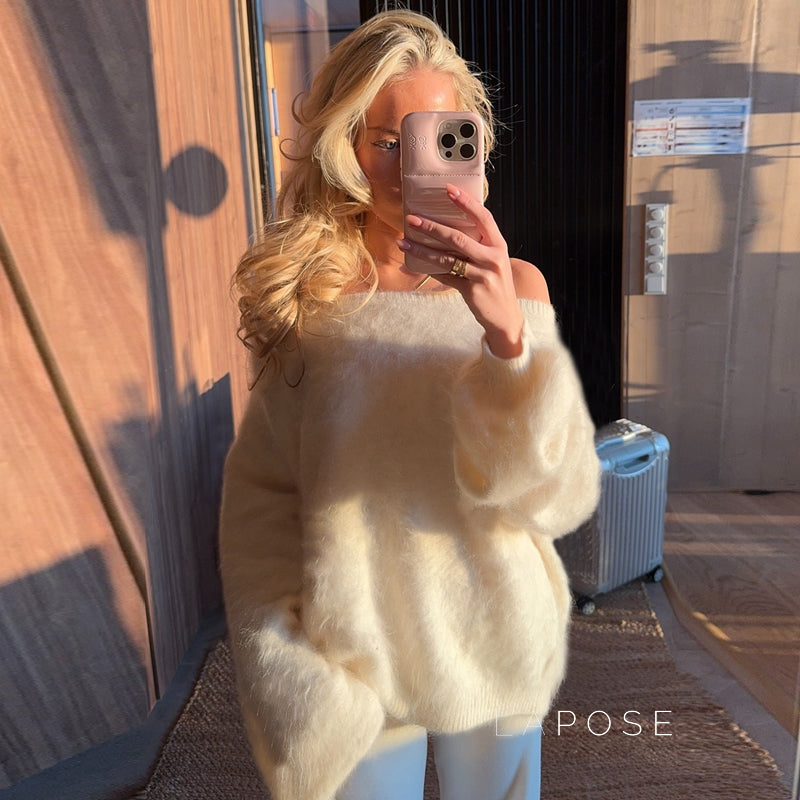 Selene Off Shoulder Knit Sweater [UXWT4PFM]