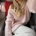 Selene Off Shoulder Knit Sweater [SANTF3O1]