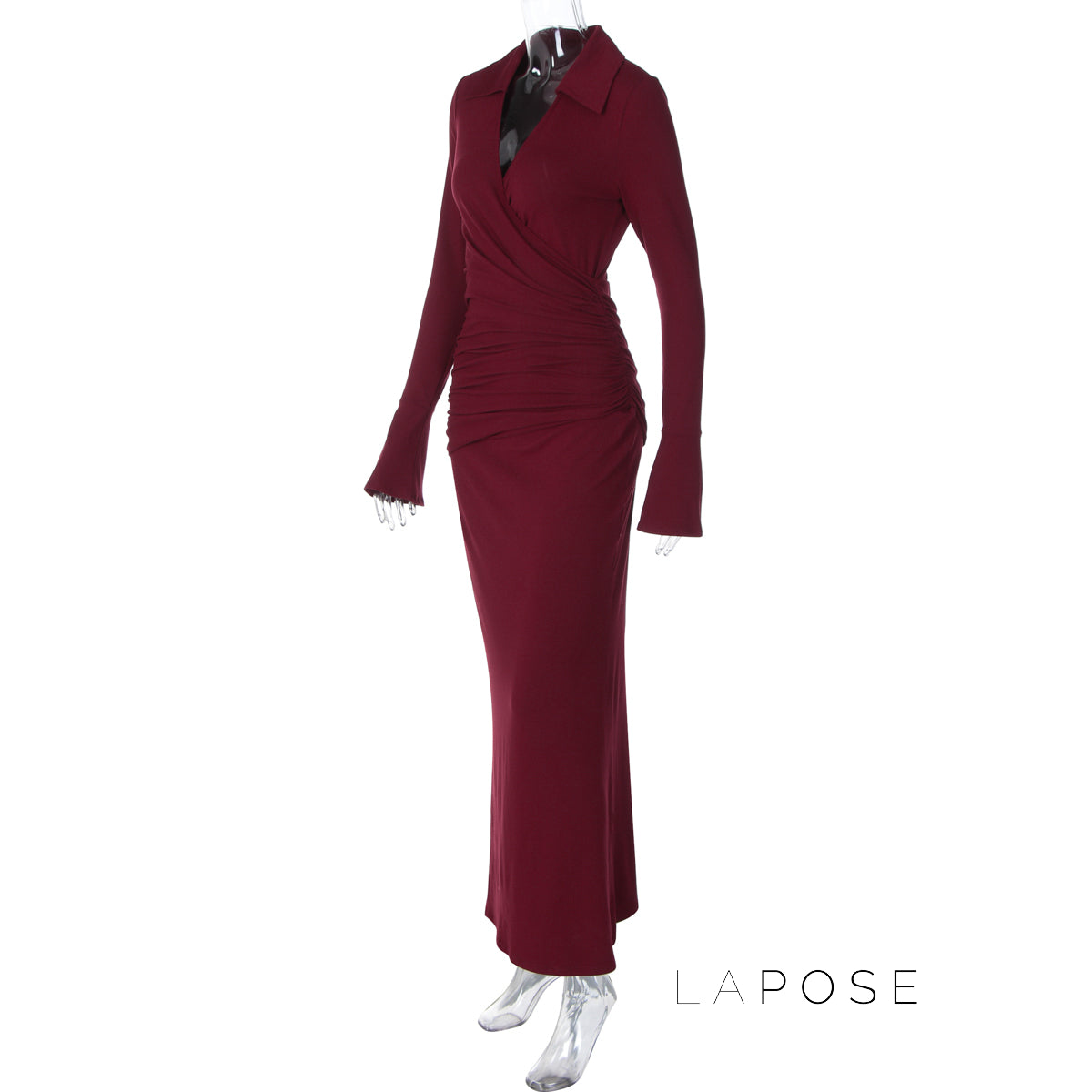 Sena Pleated Bodycon Midi Dress [PZJK5ZZ4]