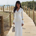 Sena Pleated Bodycon Midi Dress [S6KNXOU4]