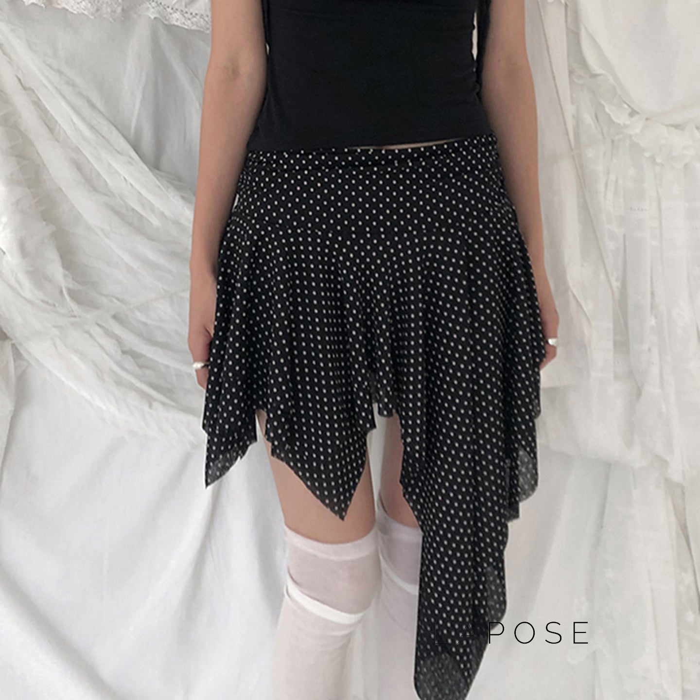 Sephora Asymmetric Polka Skirt [ALF91HJM]