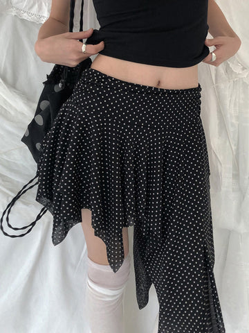 Sephora Asymmetric Polka Skirt [FEYDMFDC]