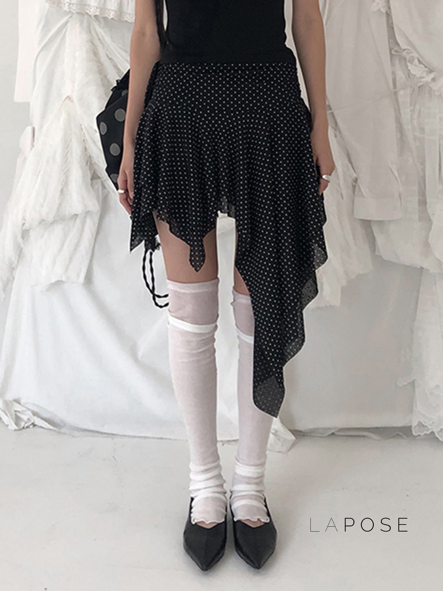 Sephora Asymmetric Polka Skirt [BIS41J8X]