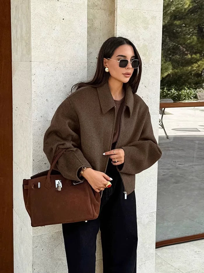 LaPose - Serena Notch Lapel Zip Jacket