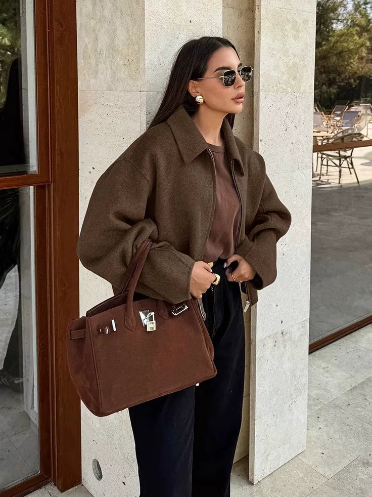 LaPose - Serena Notch Lapel Zip Jacket
