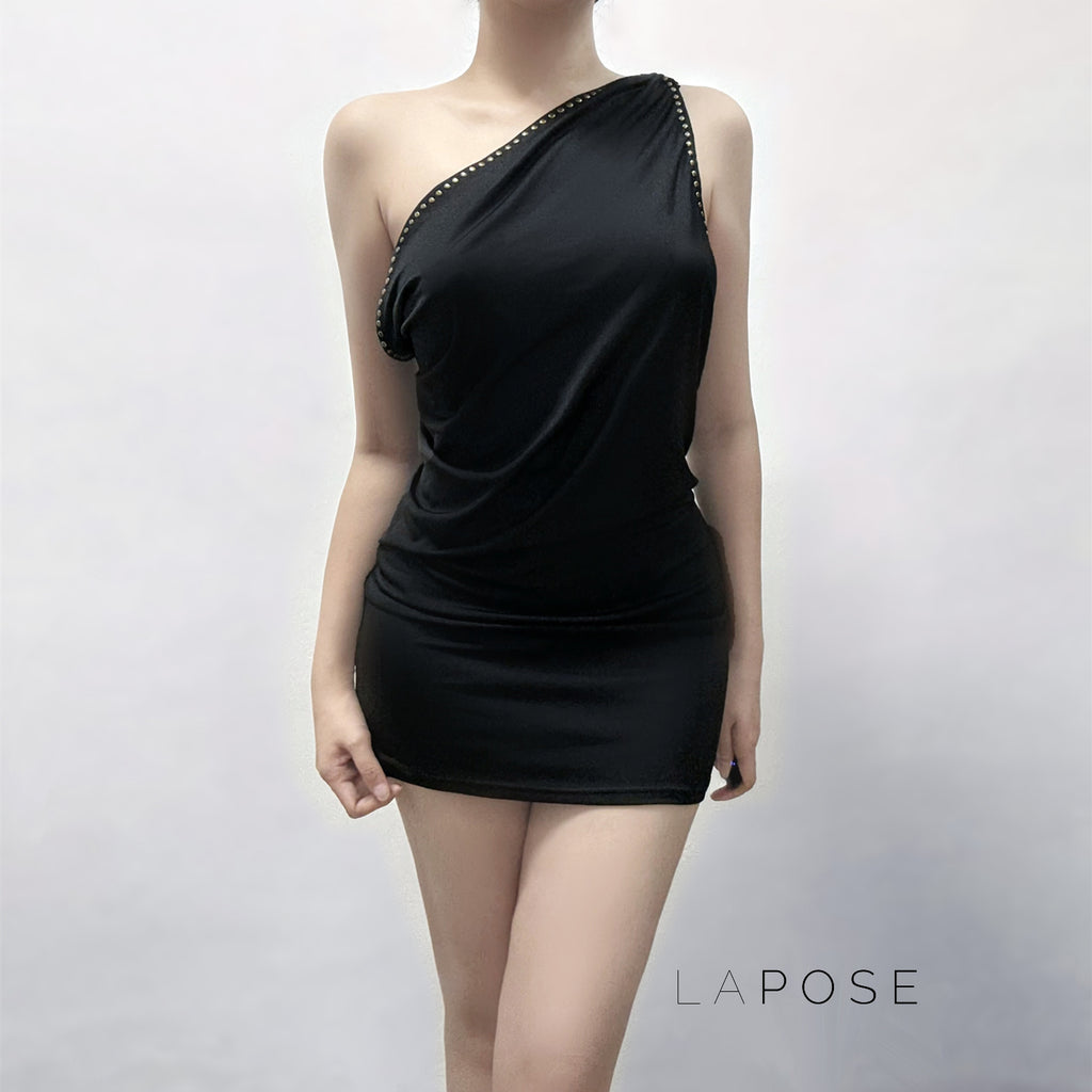 Serina Studded Halter Mini Dress [2PCNI4J2]