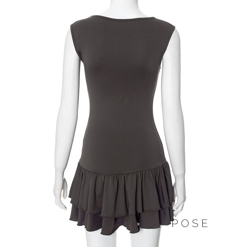 Shae Contrast Floral Mini Dress [3G3217DS]