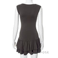 Shae Contrast Floral Mini Dress [3G3217DS]