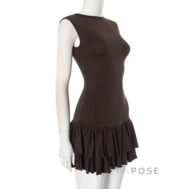 Shae Contrast Floral Mini Dress [PVI01XSJ]