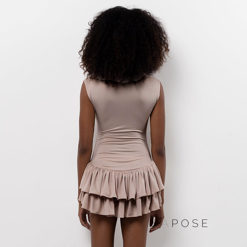 Shae Contrast Floral Mini Dress [23PN8TSS]