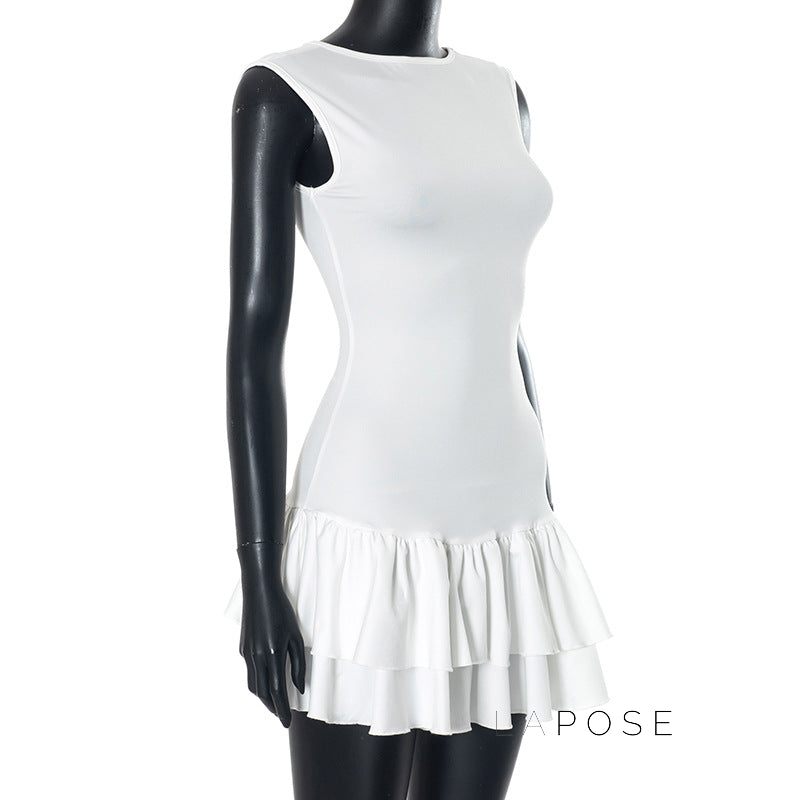 Shae Contrast Floral Mini Dress [MECO8ZNL]