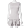 Shae Contrast Floral Mini Dress [1B9A26BN]