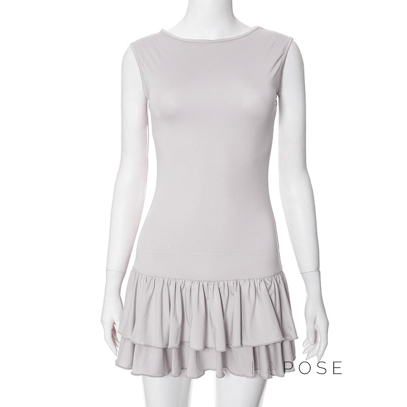 Shae Contrast Floral Mini Dress [1B9A26BN]