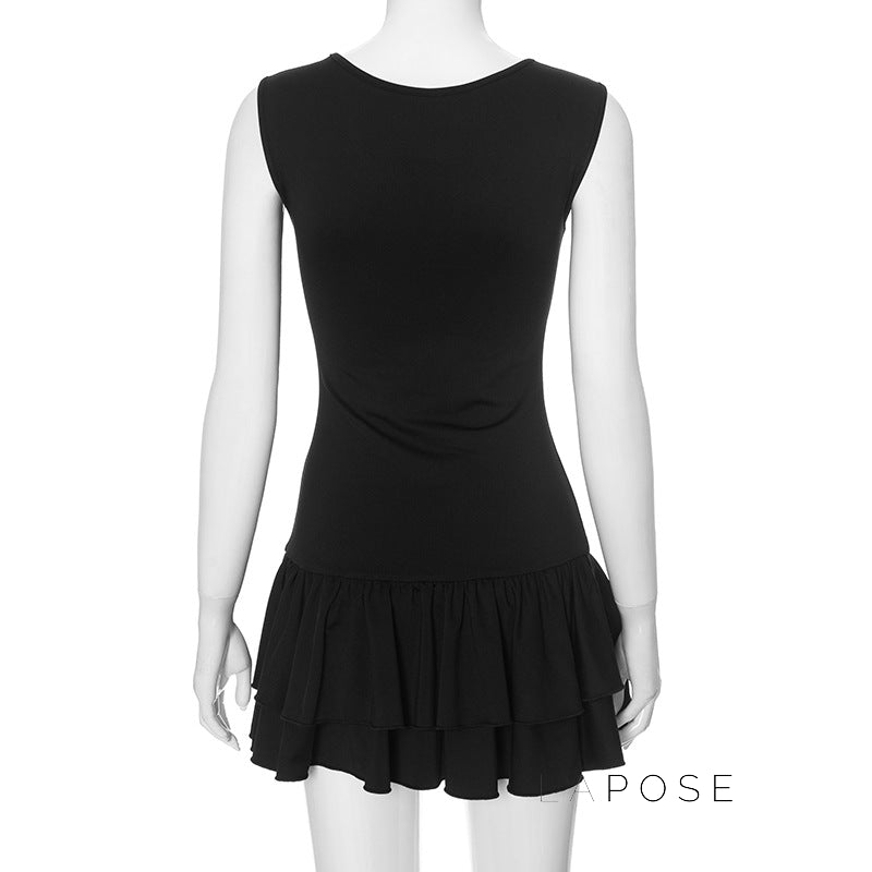 Shae Contrast Floral Mini Dress [CIFBBY4N]