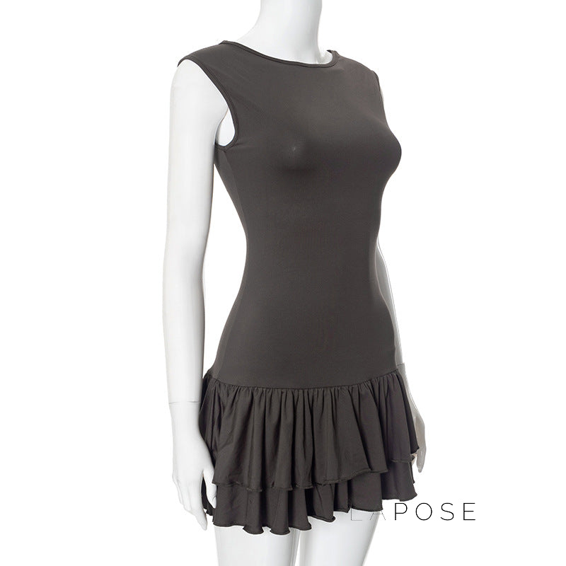 Shae Contrast Floral Mini Dress [R31ZNSB0]
