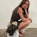 Shae Contrast Floral Mini Dress [7CYJS1V3]