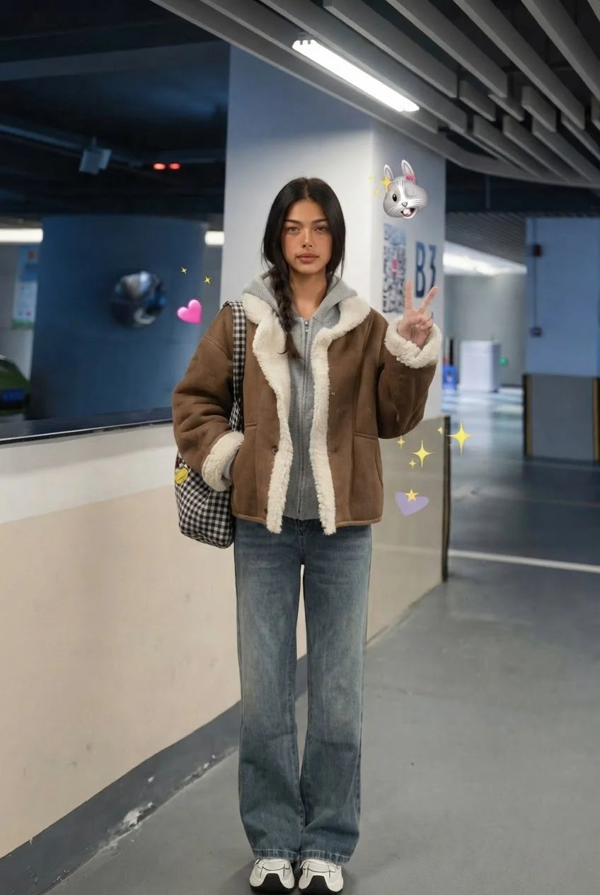 LaPose - Shai Faux Shearling Aviator Jacket