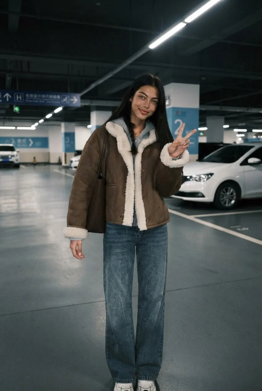 LaPose - Shai Faux Shearling Aviator Jacket