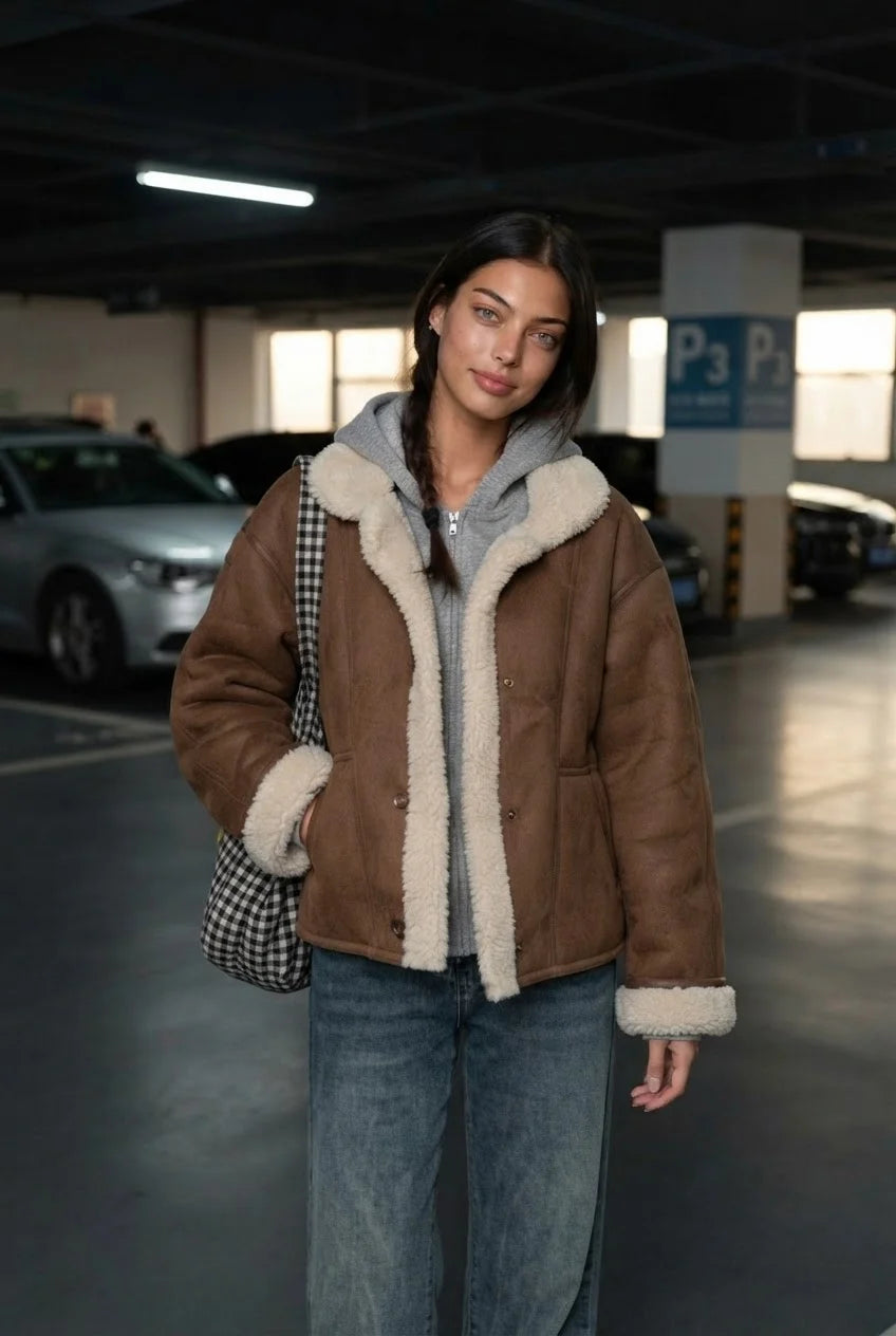 LaPose - Shai Faux Shearling Aviator Jacket