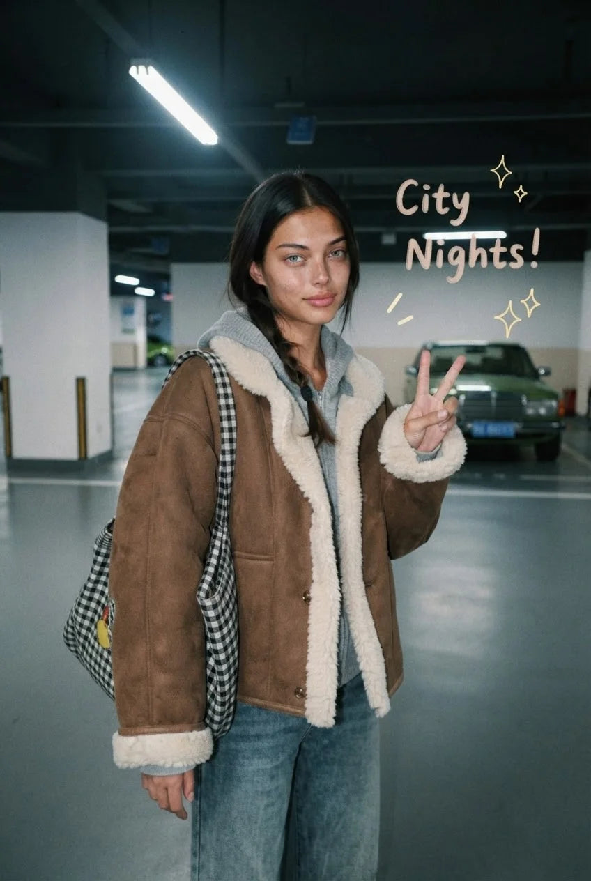 LaPose - Shai Faux Shearling Aviator Jacket