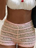 Shaindel Pink Lace Shorts [RO968DP9]