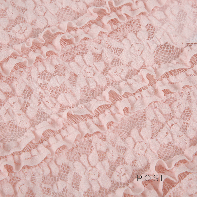 Shaindel Pink Lace Shorts [VOJGN9FS]