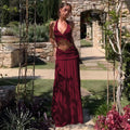 Shawna Twisted Halter Maxi Skirt Set [PONSTV99]