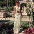 Shawna Twisted Halter Maxi Skirt Set [NNNUPPPW]