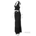 Shawna Twisted Halter Maxi Skirt Set [6I2QU6LF]