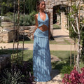 Shawna Twisted Halter Maxi Skirt Set [0G2ALRW6]