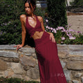 Shawna Twisted Halter Maxi Skirt Set [LJHV12NA]