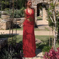 Shawna Twisted Halter Maxi Skirt Set [00KQNIIO]