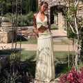 Shawna Twisted Halter Maxi Skirt Set [M7EG3Z4B]